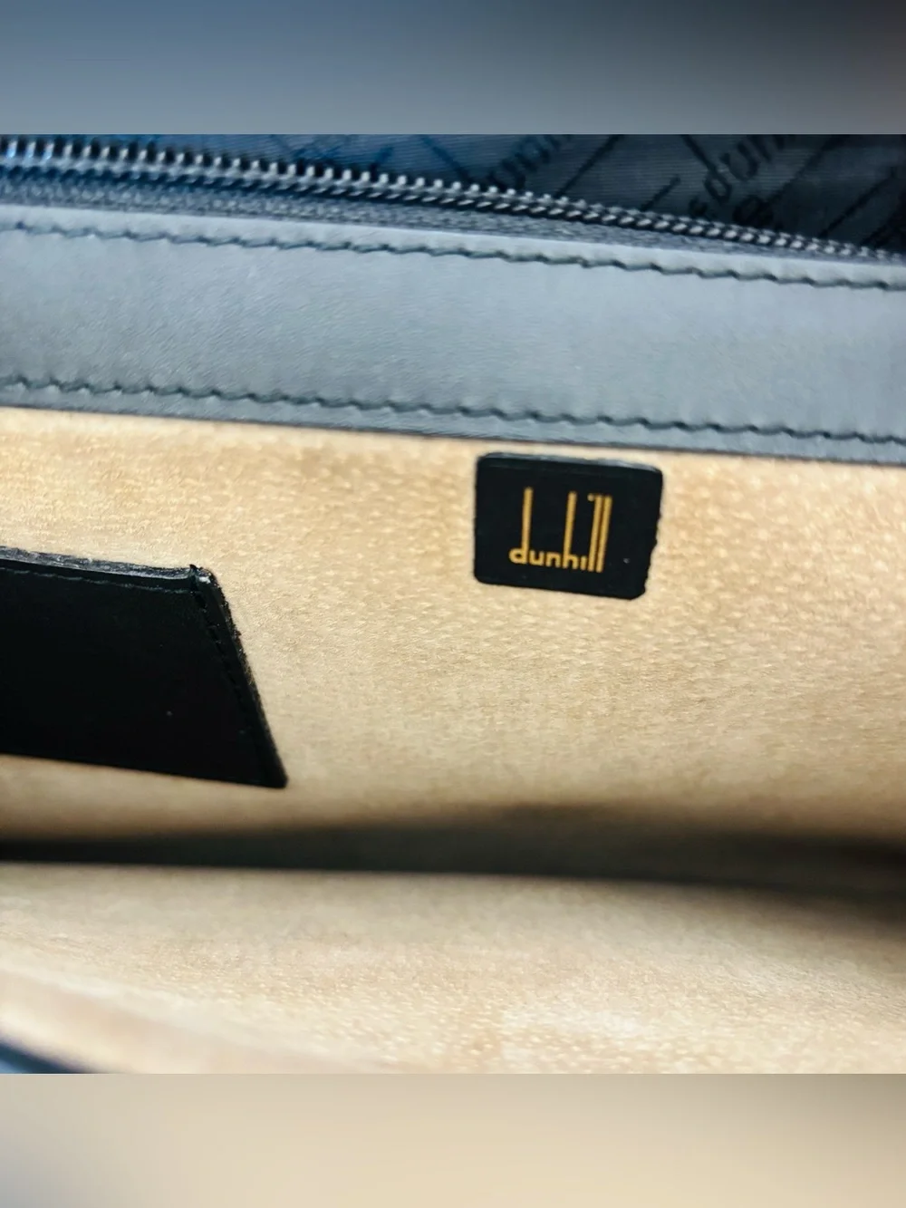 Dunhill Vintage Black Leather Unisex Attache/Business Bag